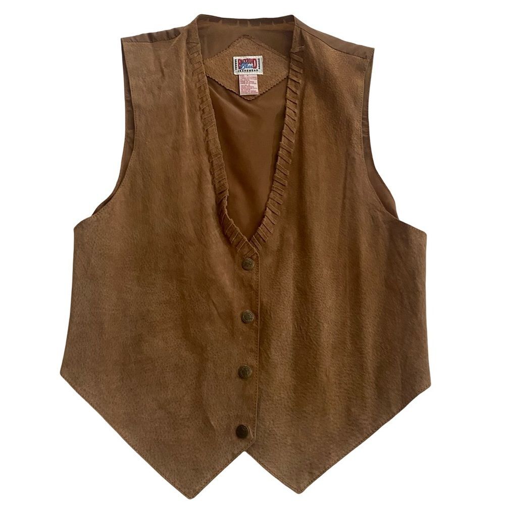 Vintage Backroad Blues Suede Vest Size Medium